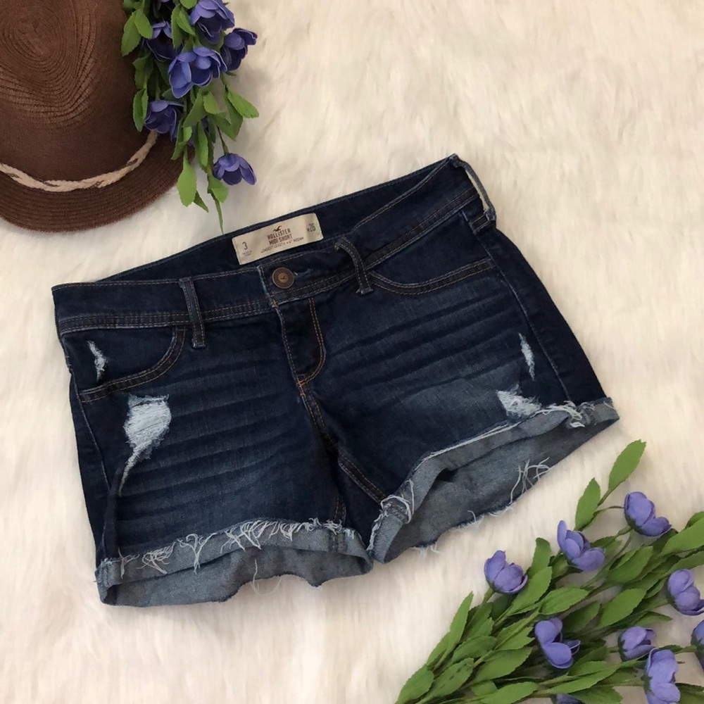 Hollister Midi-Denim dark-wash shorts